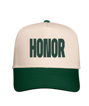"Honor" Trucker Hat (Bone/Green)