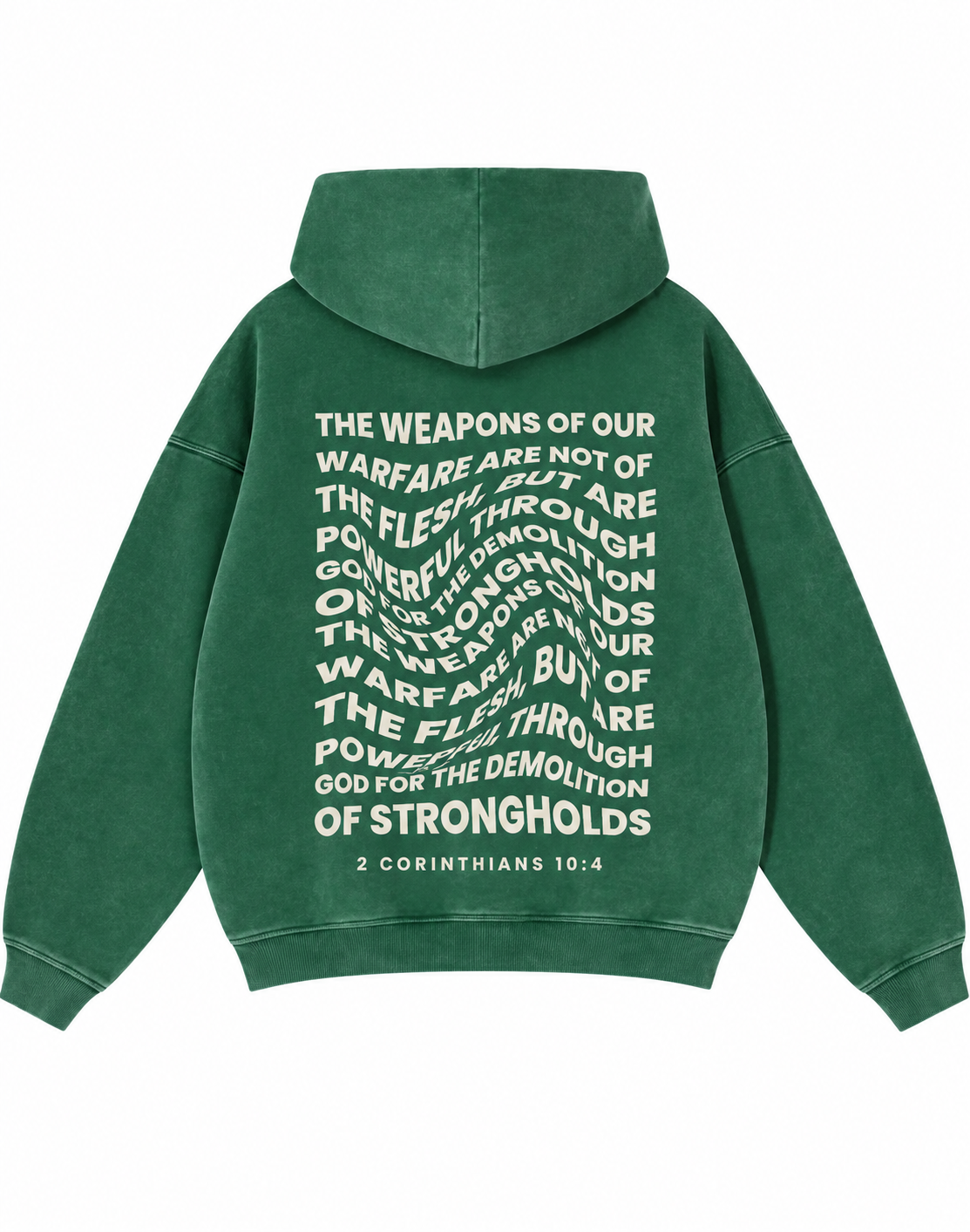 "Healing Is Spiritual Warfare"  Green Zip-Up