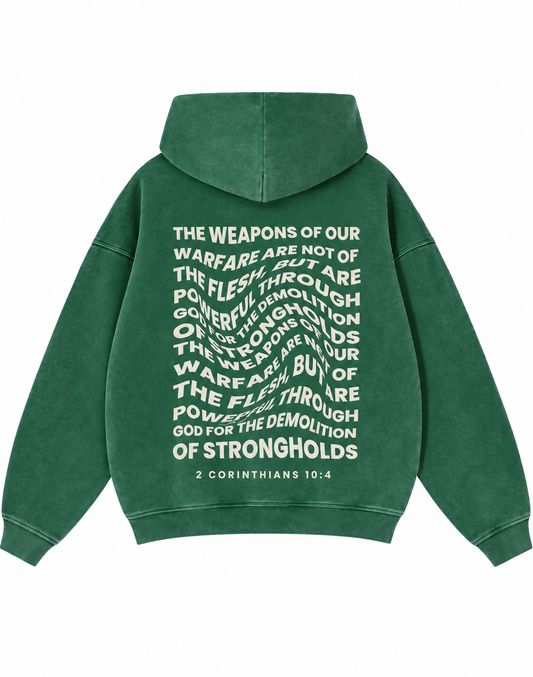 "Healing Is Spiritual Warfare"  Green Zip-Up